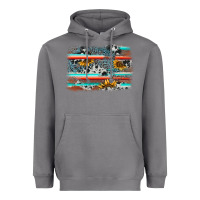 Storm serape cowhide sunflower background Heavyweight Hoodie - AdoDesignShop