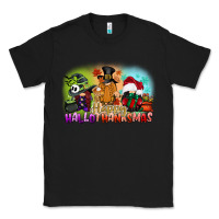 Black happy hallothanksmas gnomes Classic Tee - CowGirlArtShop