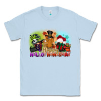 Dusty Blue happy hallothanksmas gnomes Classic Tee - CowGirlArtShop