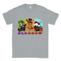 Heather Grey happy hallothanksmas gnomes Classic Tee - CowGirlArtShop