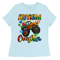 Baby Blue autism crusher Ladies Tee - CowGirlArtShop