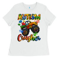 White autism crusher Ladies Tee - CowGirlArtShop