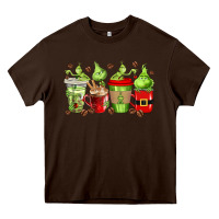 Chocolate Brown grinch coffee cups Heavy Core Tee - texasbilliewilder