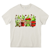 Cream grinch coffee cups Heavy Core Tee - texasbilliewilder