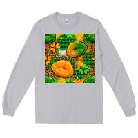 Irish Lips Seamless Pattern Digital Paper Long Sleeve Tee | Teevron
