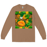 Toasted Coconut Irish lips seamless pattern digital paper Long Sleeve Tee - BundleAndBundleShop