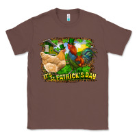 Chestnut It's St. Patrick's Day Rooster And Chicken Classic Tee - RanaPortraitStore