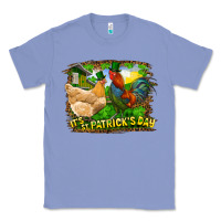 Colony Blue It's St. Patrick's Day Rooster And Chicken Classic Tee - RanaPortraitStore