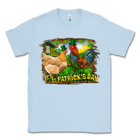 Dusty Blue It's St. Patrick's Day Rooster And Chicken Classic Tee - RanaPortraitStore