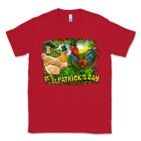 Red It's St. Patrick's Day Rooster And Chicken Classic Tee - RanaPortraitStore