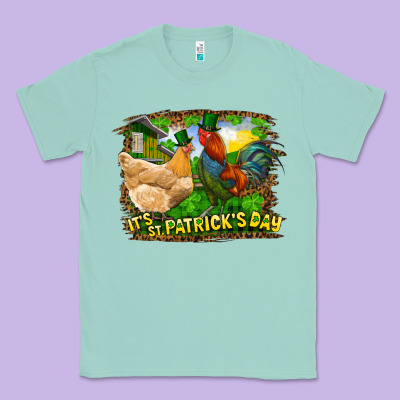 It's St. Patrick's Day Rooster And Chicken Classic Tee Designed By Ranaportraitstore