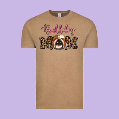 Bulldog Mom Vintage Tee Designed By Jasminsmagicworld