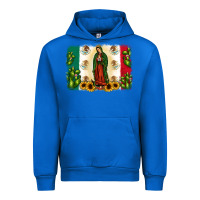 Cobalt mexican flag our lady of guadalupe Urban Hoodie - JahusDesignShop