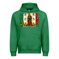 Emerald mexican flag our lady of guadalupe Urban Hoodie - JahusDesignShop