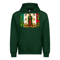 Forest Green mexican flag our lady of guadalupe Urban Hoodie - JahusDesignShop