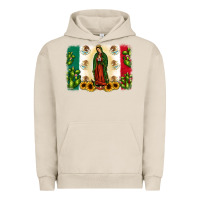 Pigment French Oak mexican flag our lady of guadalupe Urban Hoodie - JahusDesignShop