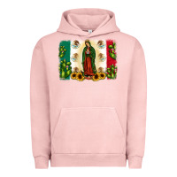 Pigment Salmon mexican flag our lady of guadalupe Urban Hoodie - JahusDesignShop