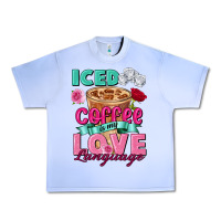 Grape Ice Iced Coffee is my love language Valentine's Day Urban Heavy Tee - FaDigitalArtStudio