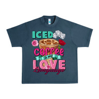 Midnight Navy Iced Coffee is my love language Valentine's Day Urban Heavy Tee - FaDigitalArtStudio