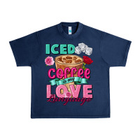 Navy Iced Coffee is my love language Valentine's Day Urban Heavy Tee - FaDigitalArtStudio