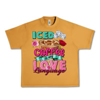 Peanut Butter Iced Coffee is my love language Valentine's Day Urban Heavy Tee - FaDigitalArtStudio