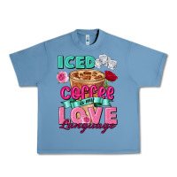 Pebble Blue Iced Coffee is my love language Valentine's Day Urban Heavy Tee - FaDigitalArtStudio