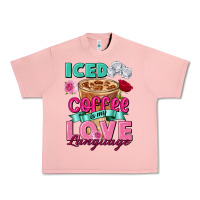 Salmon Iced Coffee is my love language Valentine's Day Urban Heavy Tee - FaDigitalArtStudio