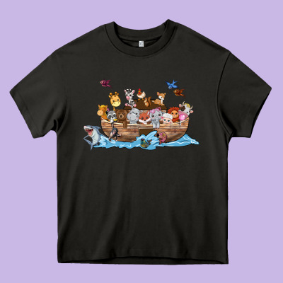 Noahs Ark Heavy Core Tee Designed By Texasbilliewilder