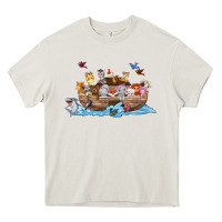 Cream noahs ark Heavy Core Tee - texasbilliewilder