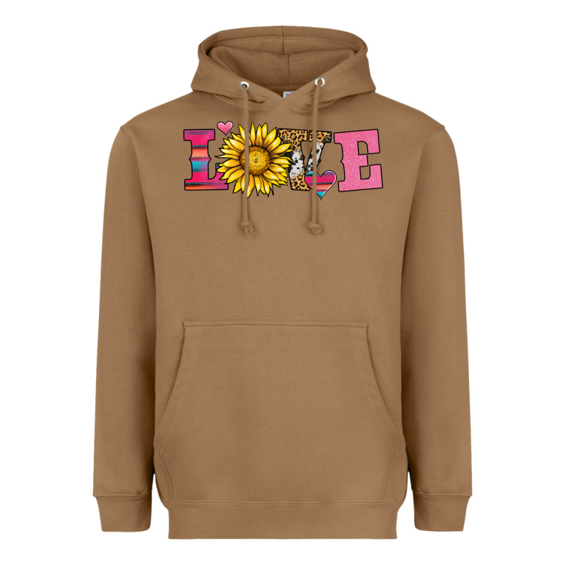 Love Sunflower Valentines Day Heavyweight Hoodie by AdoDesignShop | Teevron
