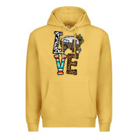 Antique Gold love caravan Premium Hoodie - CowhideDigitalArt