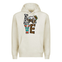 Oatmeal Heather love caravan Premium Hoodie - CowhideDigitalArt