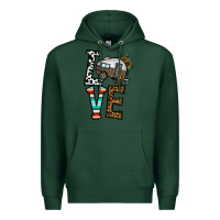 Sports Green love caravan Premium Hoodie - CowhideDigitalArt