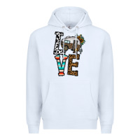 White love caravan Premium Hoodie - CowhideDigitalArt