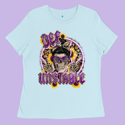 Def Unstable Ladies Tee Designed By Cowgirlartshop