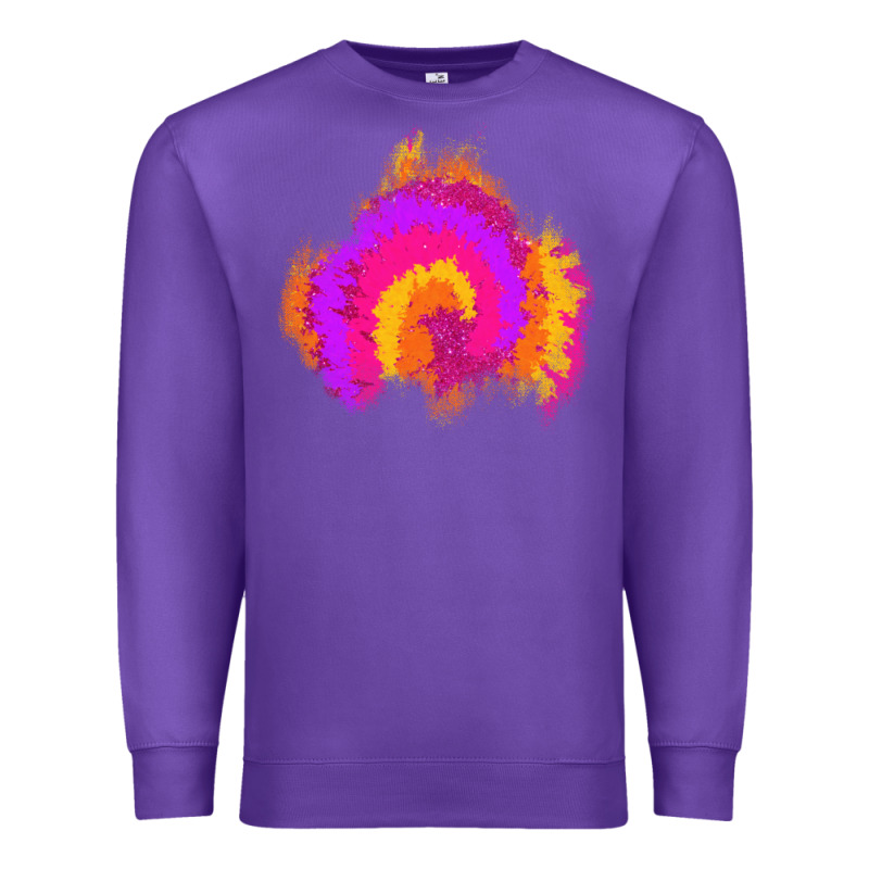 Tie Dye Glitter Patch Premium Sweatshirt by AdoDesignShop | Teevron