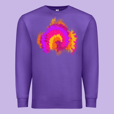Tie Dye Glitter Patch Premium Sweatshirt Designed By Adodesignshop