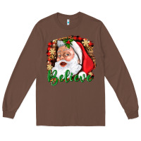Chestnut Believe And Santa Long Sleeve Tee - BundleAndBundleShop