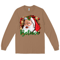 Toasted Coconut Believe And Santa Long Sleeve Tee - BundleAndBundleShop