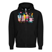 Black teacher coffee cup Zipper Hoodie - AdoDesignShop