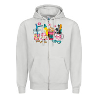 Dove Grey teacher coffee cup Zipper Hoodie - AdoDesignShop