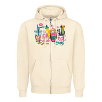 Sandshell teacher coffee cup Zipper Hoodie - AdoDesignShop
