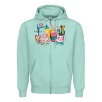 Seafoam teacher coffee cup Zipper Hoodie - AdoDesignShop