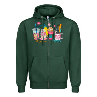 Sports Green teacher coffee cup Zipper Hoodie - AdoDesignShop