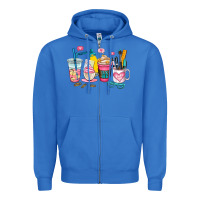 True Royal teacher coffee cup Zipper Hoodie - AdoDesignShop