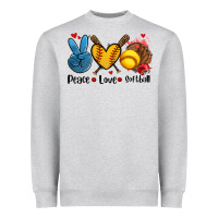 Peace Love  Softball Heavyweight Sweatshirt | Teevron