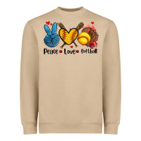 Mushroom peace love  softball Heavyweight Sweatshirt - AdoDesignShop