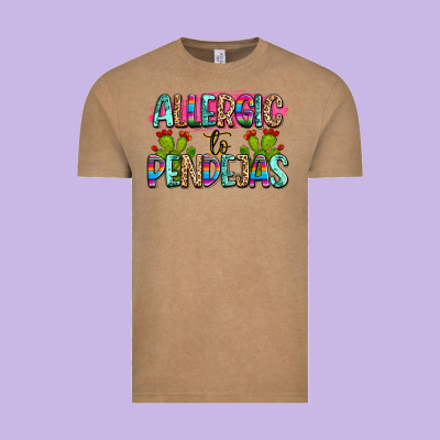 Allergic To Pendejas Mexico Vintage Tee Designed By Fadigitalartstudio