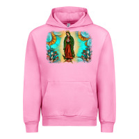 Fuchsia Pink gemstone our lady of guadalupe Urban Hoodie - JahusDesignShop