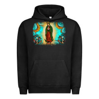 Pigment Black gemstone our lady of guadalupe Urban Hoodie - JahusDesignShop